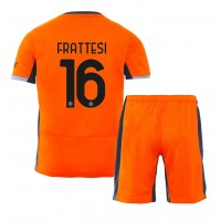 Inter Milan Davide Frattesi #16 Tretí Detský futbalový dres 2023-24 Krátky Rukáv (+ trenírky)